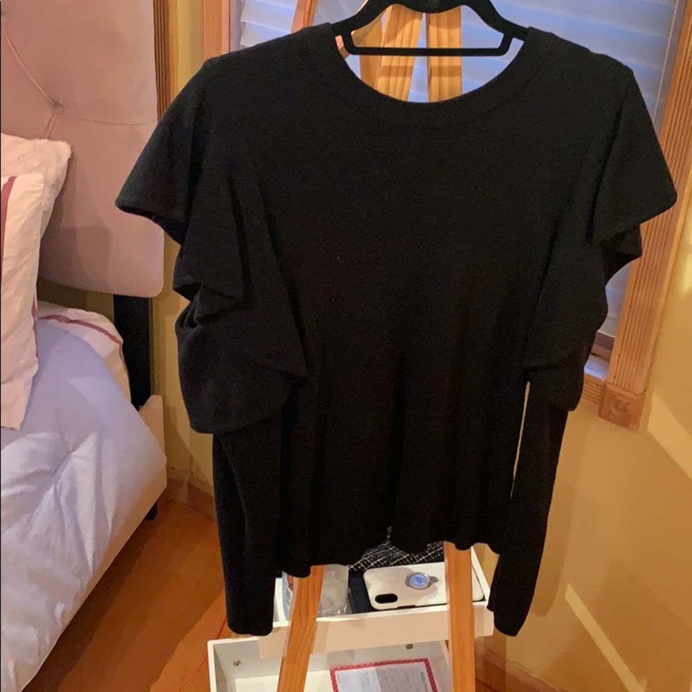 Rachel Roy Cold Shoulder Long Sleeve Sweater